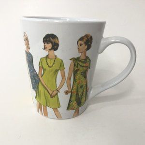 Simplicity Vintage 1960s Style Fashion Clothing Collection Coffee Tea Mug Cup